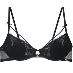 歌瑞尔前扣轻轻杯性感禁欲系蕾丝内衣女薄款透气文胸罩2026年新款