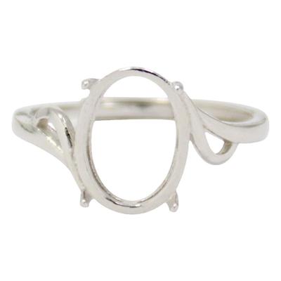 男女款S925纯银DIY镶嵌戒指空托