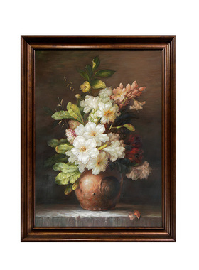 u作【遇见花开】中古风装饰画古典欧式美式客厅挂画餐厅油画花卉