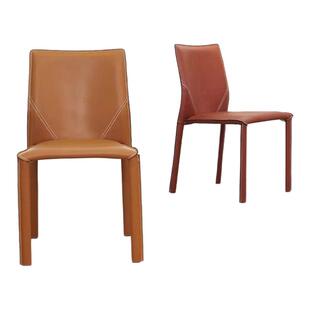 意式极简马鞍皮餐椅家用靠背凳子设计师样板间椅子轻奢酒店餐椅
