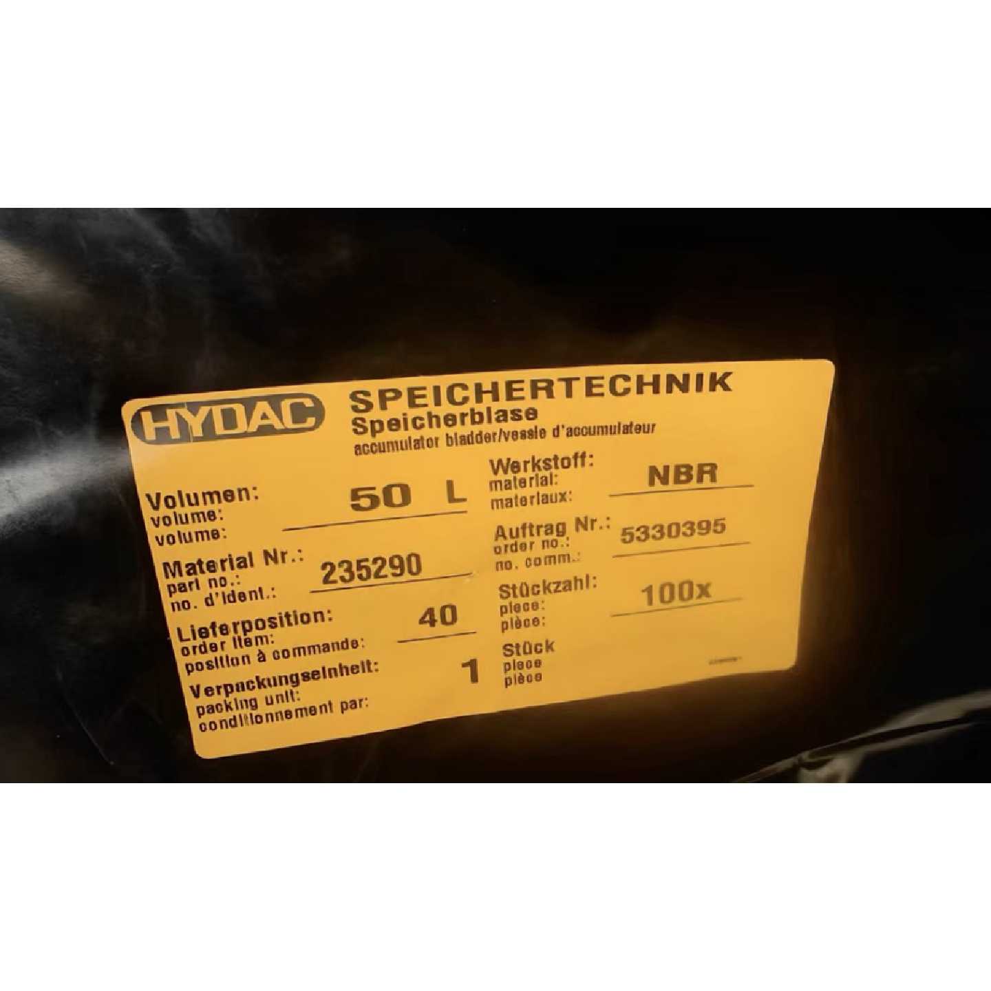 议价德国贺德克HYDAChydacSB330-50A1氮气囊 订货号235290全新现