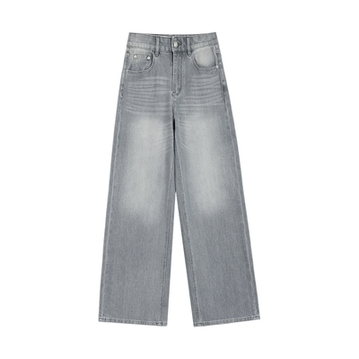 低调好穿复古牛仔裤女直筒长裤