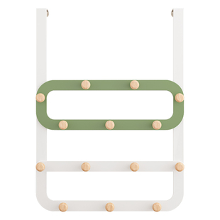 多排加长门后挂钩挂衣架免打孔门上挂架无痕收纳衣服帽子置物神器