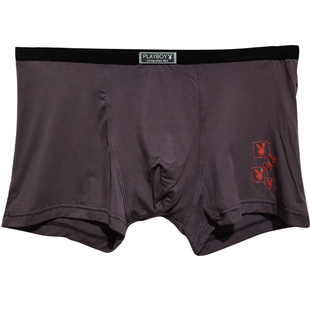 playboy花花公子男士内裤 莫代尔平角裤男裤头 U凸全棉纯色内裤男