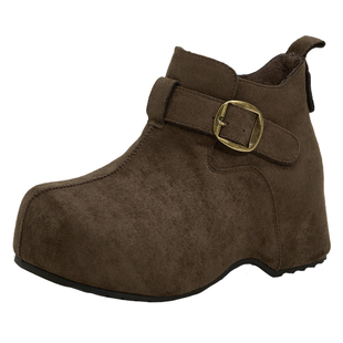 全包高帮勃肯鞋女2025新款秋冬加绒保暖二棉内增高一脚蹬懒人女鞋