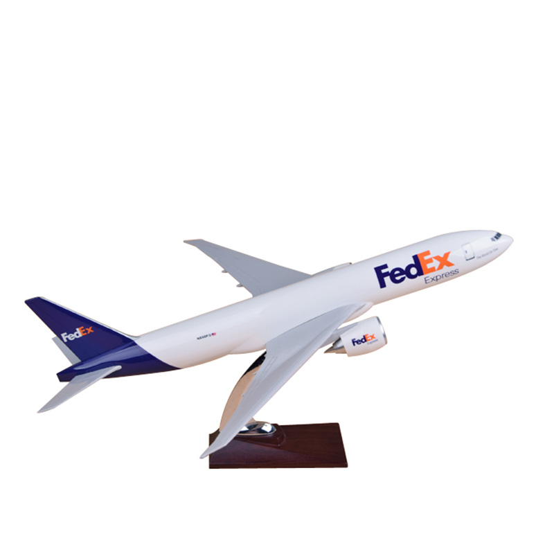 波音大飞机模型仿真合金FEDEX货运航空联邦快递B777模型47cm摆件