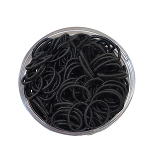 黑色一次性小皮筋女扎头不伤发发圈高弹力耐用橡皮筋头绳皮套发饰