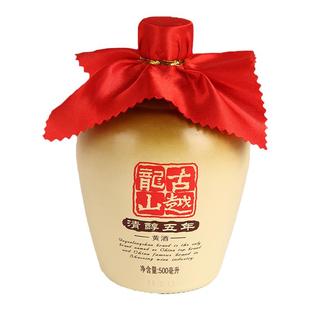 绍兴黄酒古越龙山清醇五年6/8坛整箱半甜型花雕糯米月子特产老酒