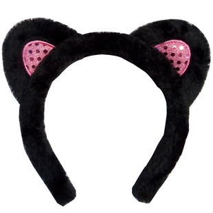 韩国简约可爱猫耳朵发箍女洗脸毛茸茸精致头箍cos发卡网红小s同款