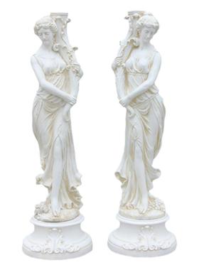 欧式门口灯人雕塑摆件