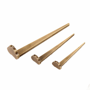 中式仿古纯铜挂钉画框挂画钩7字钉复古铜钉字画匾托牌匾云纹铜钩