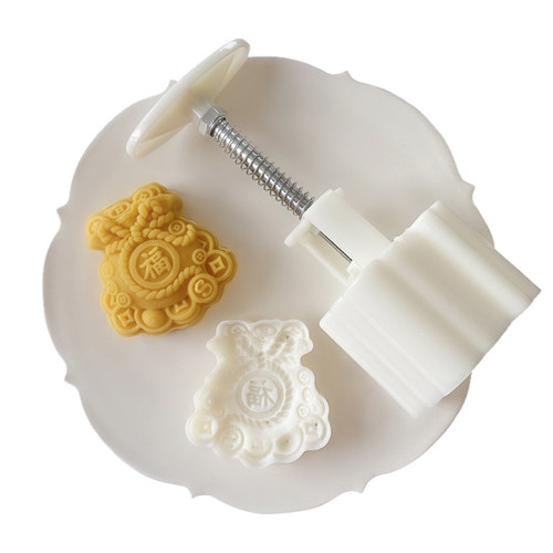中秋复古钱包钱袋造型广式烘焙冰皮月饼模具 不沾家用DIY亲子