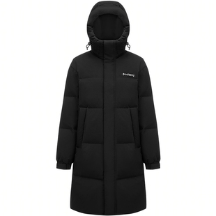 【蜜蜂心愿社】波司登冬季时尚运动羽绒服中长款连帽羽绒服