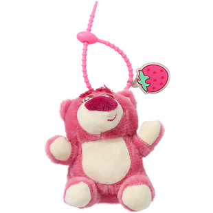 miniso名创优品迪士尼毛毛季盲盒毛绒挂饰可爱草莓熊史迪仔挂件