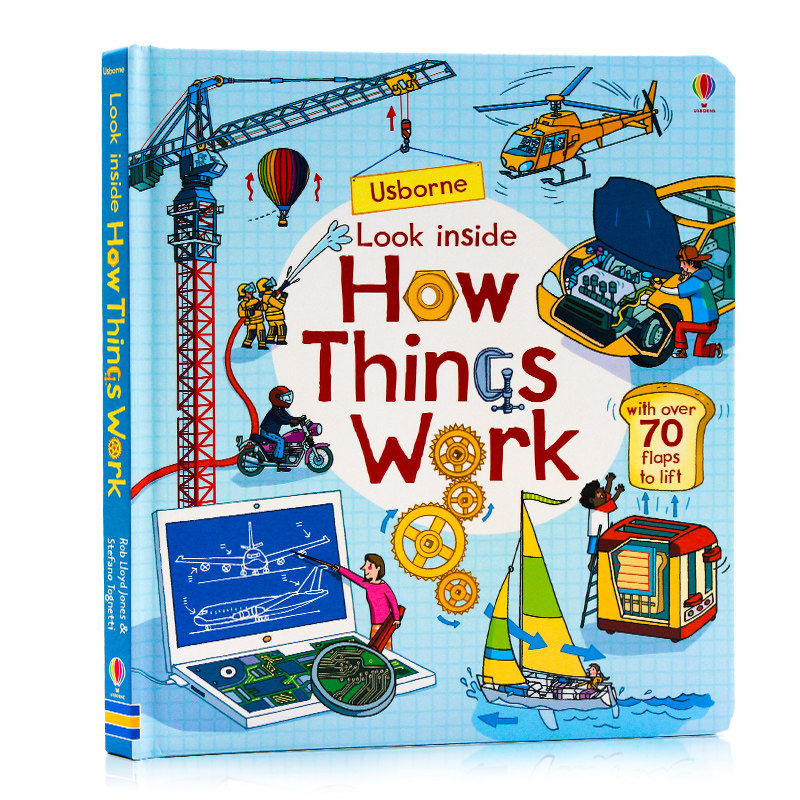 Usborne 看里面系列 英文原版 Look Inside How things Work 事物运转的秘密 立体书早教书翻翻书 儿童科普百科绘本 亲子共读