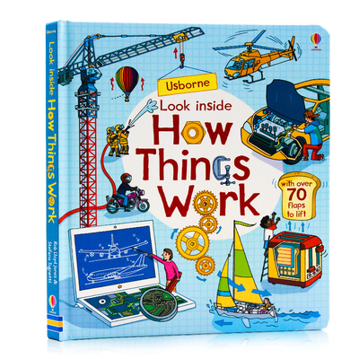 Usborne 看里面系列 英文原版 Look Inside How things Work 事物运转的秘密 立体书早教书翻翻书 儿童科普百科绘本 亲子共读