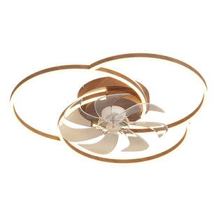 风扇灯2025年新款中古卧室风扇灯现代简约餐厅灯客厅电风扇吸顶灯