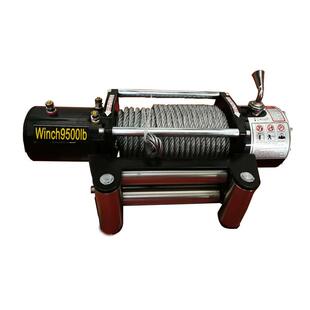 电动绞盘12v越野车自救汽车牵引5吨24v车载吊机电动葫芦48v卷扬机