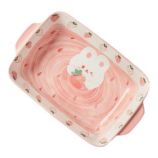 盘子碗家用2026新款可爱网红创意餐具ins 风菜盘碟子餐盘深盘