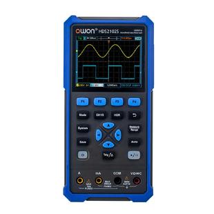 owon三合一手持数字示波器200M便捷双通道HDS200多功能万用表信号