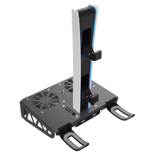 PS5PRO墙式散热座充支架PS5Slim挂式收纳支架带手柄座充耳机收纳