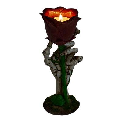 Kevin家“我将永远爱你至死不渝”骷髅手玫瑰氛围灯万圣诞节礼物