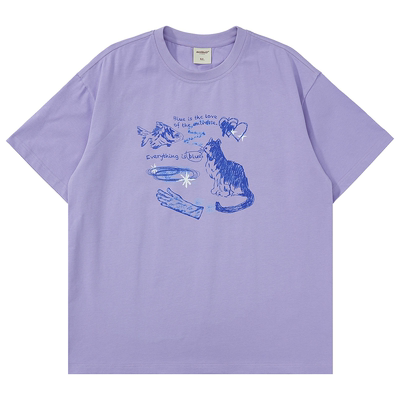 小众个性宽松休闲圆领打底衫tee