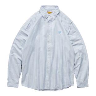 现货 HUMAN MADE STRIPED BD SHIRT 牛津布条纹爱心刺绣衬衫 25SS