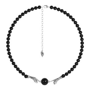 PEARLONA创世纪项链粉女王贝珠锁骨链黑玛瑙张永博汪苏泷同款