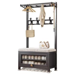 挂衣架落地卧室进门口玄关组合多功能换鞋凳衣帽架一体简易衣架子