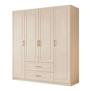 加厚全实木衣柜卧室家用小户型奶油风儿童收纳柜子简易法式衣橱