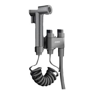 九牧三通角阀一进二出带喷枪分水阀带开关三通阀花洒一分二双出水