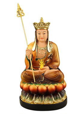 树脂地藏王菩萨佛像婆娑三圣摆件