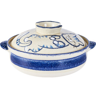 日本进口万古烧陶瓷创意可爱月兔耐高温明火家用煲汤炖肉砂锅土锅