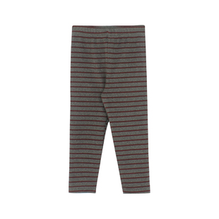 大耳象女童条纹加绒打底裤冬季新款宝儿百搭弹力保暖修身厚裤子