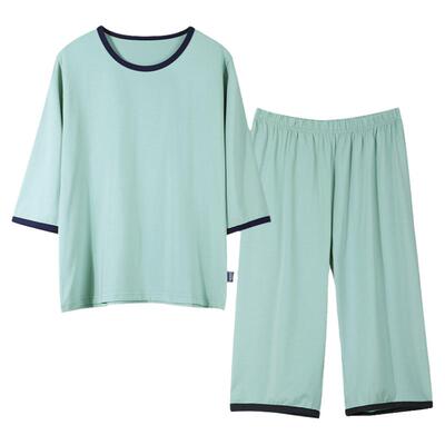 胖童装男童莫代尔棉睡衣夏季薄款青少年家居服套装中大童棉潮宽松