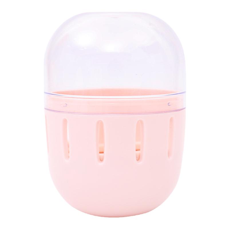 美妆蛋收纳盒可爱带盖防尘彩妆蛋托架旅行便携式透气海绵蛋收纳桶