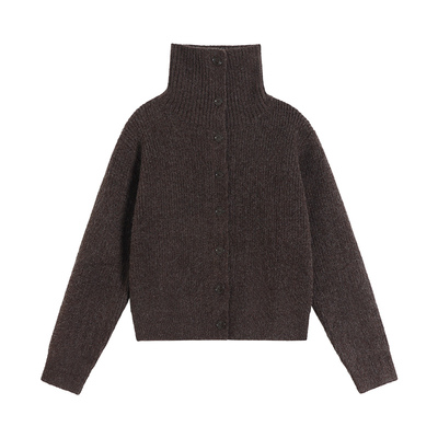 高领毛衣宽松开衫外套