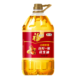 中粮福临门小榨炒香花生油4L桶装家用食用油压榨花生油bb