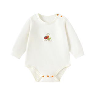 babylove【安心柔】婴儿包屁衣春秋纯棉宝宝三角哈衣知蔬达理