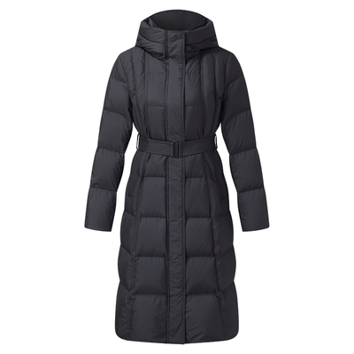 歌莉娅冬季95白鹅绒长款羽绒服女