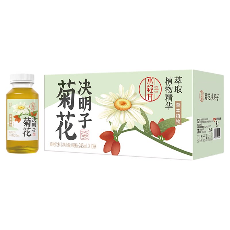 轻上菊花决明子凉茶瓶装整箱