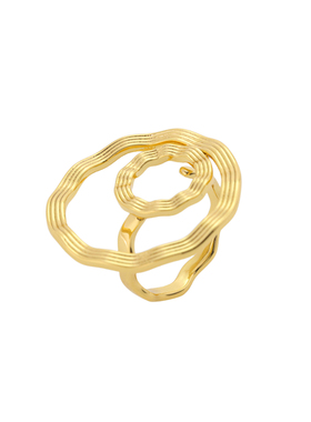 双环交叠小众设计感轻奢戒指