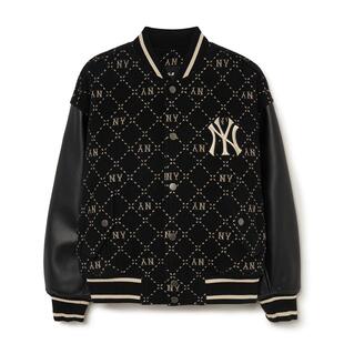 MLB官方男女情侣钻石复古老花夹克外套羊毛时尚棒球服春夏JPM06