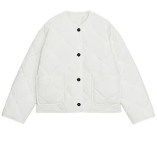 ZARLuvip查罗秋冬季新款白色棉服外套口袋饰棉衣女装宽松8372279