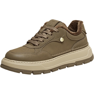 TATA他她男鞋2025冬季新款工装鞋舒适百搭厚底复古休闲鞋ODU02DM5