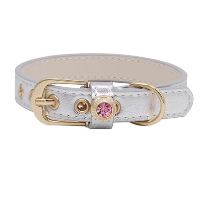 头层牛皮宠物项圈小型犬猫咪