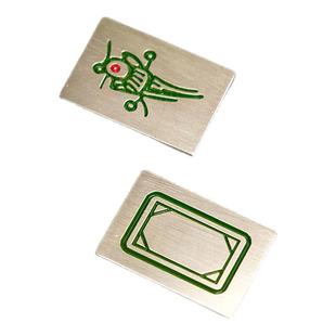 景阳阁黄铜镇尺书法绘画专用麻将镇尺红中白板幺鸡发财方形实心纯黄铜镇纸迷你压纸个性创意文房四宝书桌摆件