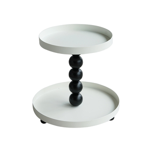 livingplus多巴胺桌面化妆品收纳架双层托盘轻奢创意家居装饰摆件