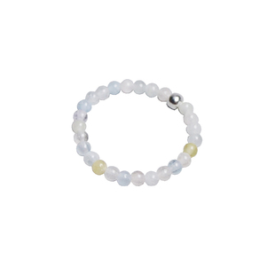 Ciel原创手工天然摩根石戒指2mm圆珠指环关节戒尾骨戒可爱少女粉